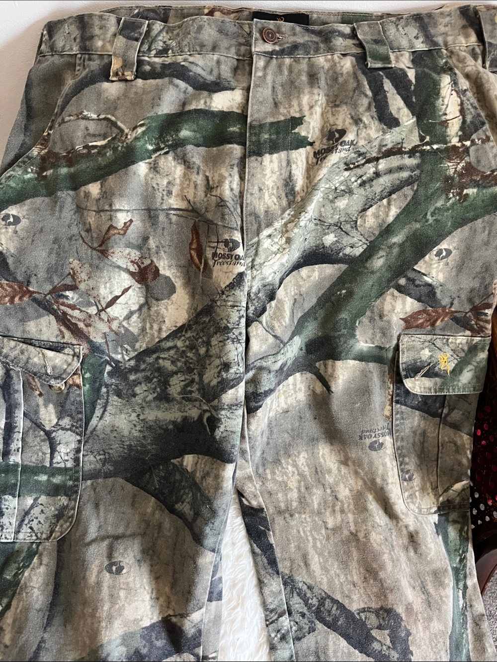 Browning Mossy Oak Camo Cargo Pants - Green/Gray/Brown